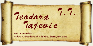 Teodora Tajević vizit kartica
